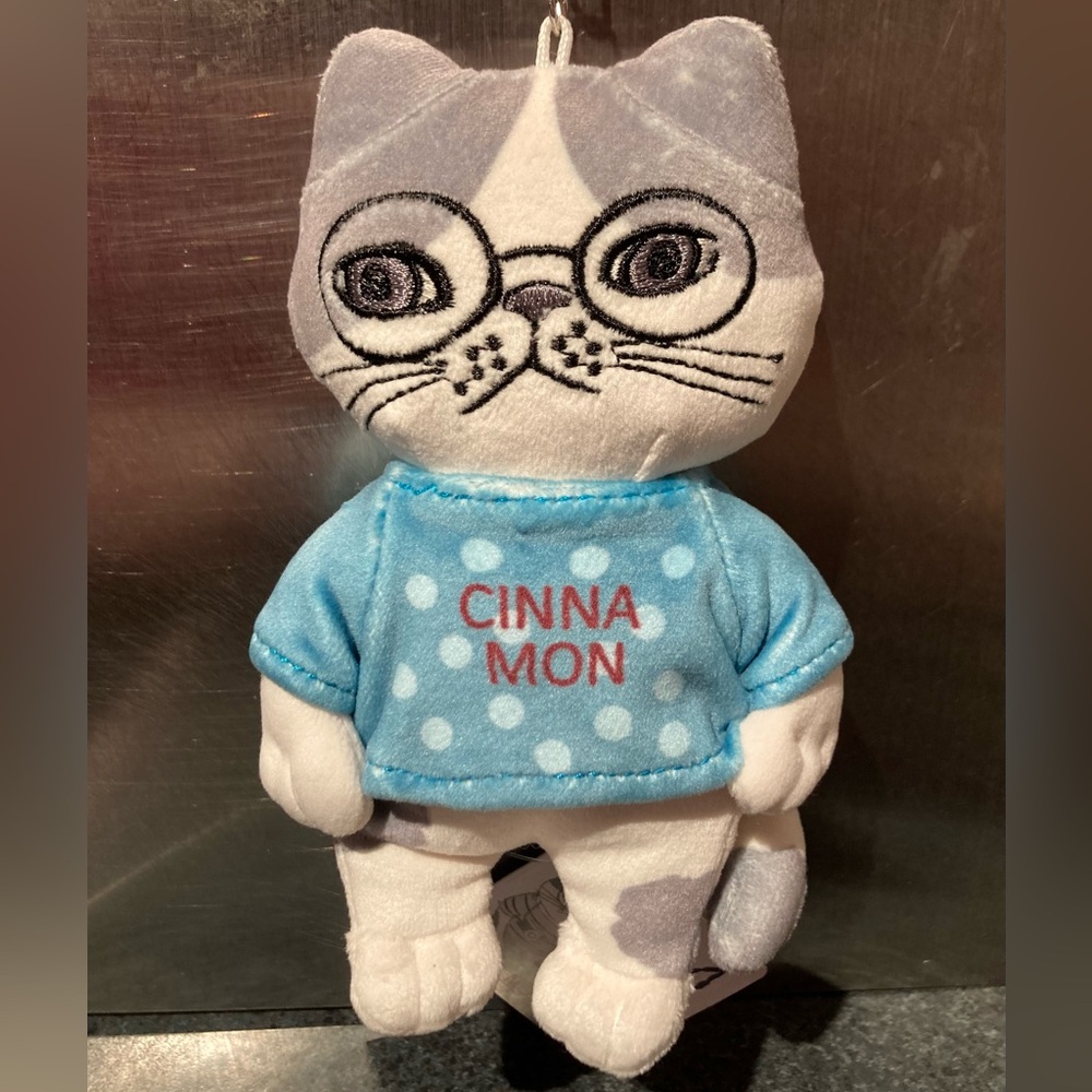 🇯🇵🐱15cm Japan Kusugutte Kusuguru Pafumochi Mascot Cinnamon Cat Plush Keychain